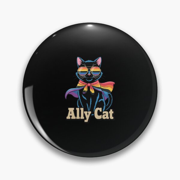 Item preview, Ally Cat Pride Rainbow Glasses Feline Support designed and sold by DALTONILLIAMS.