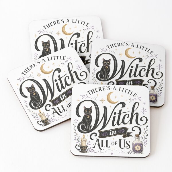 Item preview, There’s a Little Witch in All of Us Magical Black Cat Gift designed and sold by Zizo-DR44.