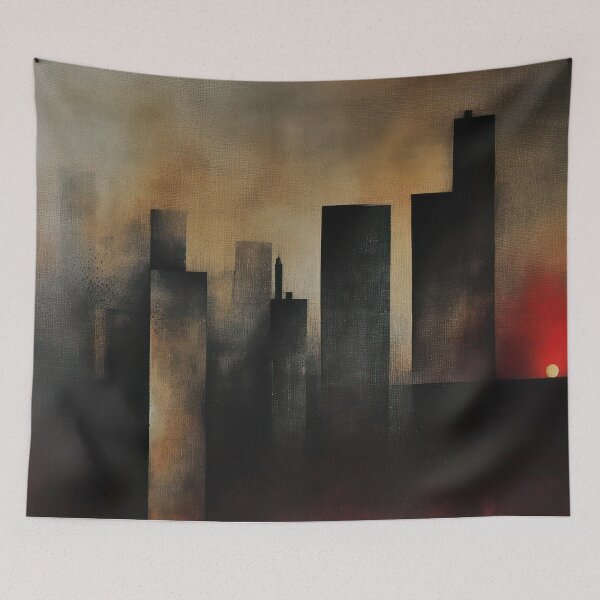 Item preview, Sunset at the Edge of the City designed and sold by NeoNebulaArt.