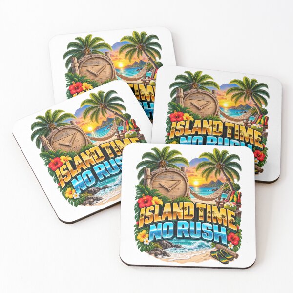 Item preview, Island Time No Rush – Tropical Caribbean Beach Vibes designed and sold by BilcoStillbaze.