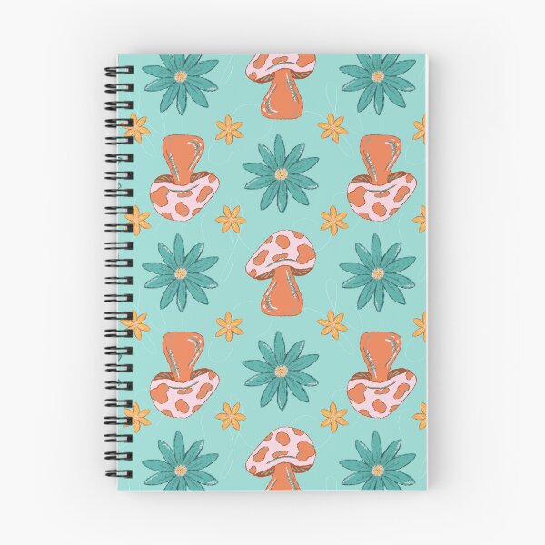 Item preview, Funky Floral Fungi Pattern - Teal background designed and sold by Haley Scott.