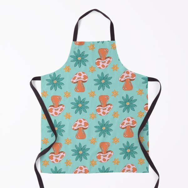 Item preview, Funky Floral Fungi Pattern - Teal background designed and sold by Haley Scott.