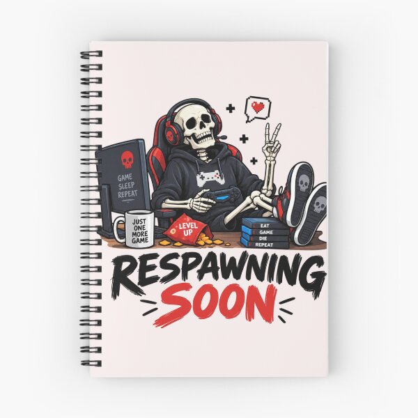 Item preview, Skeleton Gamer Respawning Soon Gaming Humor Gamer Skull Video Game designed and sold by Sanika arts .