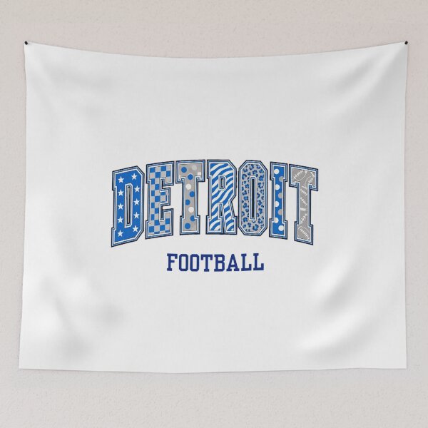 Item preview, Detroit Football Retro Varsity Style Graphic Tee designed and sold by PettetLal1995.