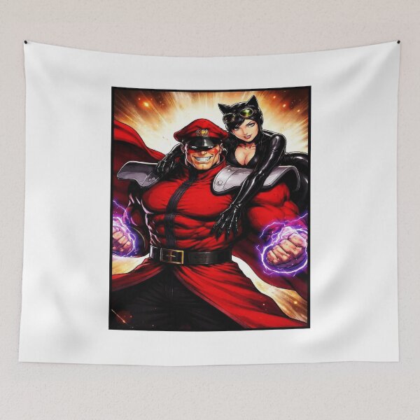 Item preview, M. Bison & Catwoman | Street Fighter & DC Crossover designed and sold by DTCShop-313.