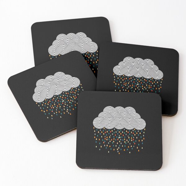 Item preview, Abstract Cloud Raining Colorful Drops Art designed and sold by helencacu.