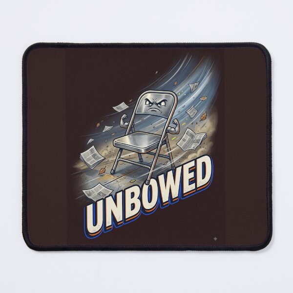 Item preview, Unbowed Folding Chair Against Hurricane Wind | Funny Powerful Streetwear designed and sold by Bathu Designs.