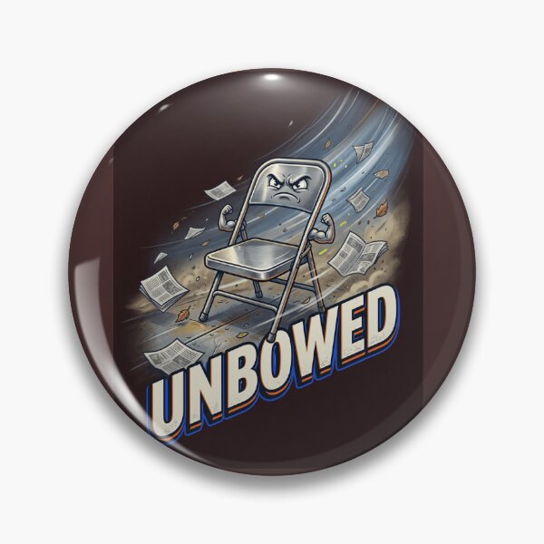 Item preview, Unbowed Folding Chair Against Hurricane Wind | Funny Powerful Streetwear designed and sold by Bathu Designs.