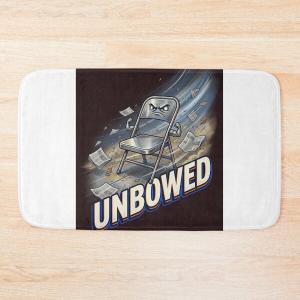 Item preview, Unbowed Folding Chair Against Hurricane Wind | Funny Powerful Streetwear designed and sold by Bathu Designs.