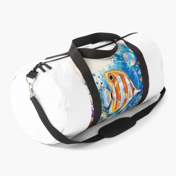Item preview, Copperband Butterflyfish Watercolor Reef Art Print designed and sold by KenworksDigital.