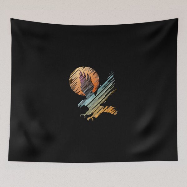 Item preview, Abstract Eagle Circle Scribble Art designed and sold by sotospor.