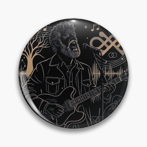 Item preview, Soulful Guitarist - Vintage Line Art Music Illustration designed and sold by Ahmed Boss.