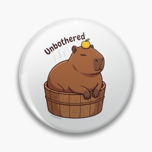Item preview, Unbothered Capybara Orange Barrel designed and sold by NzrProcreate.