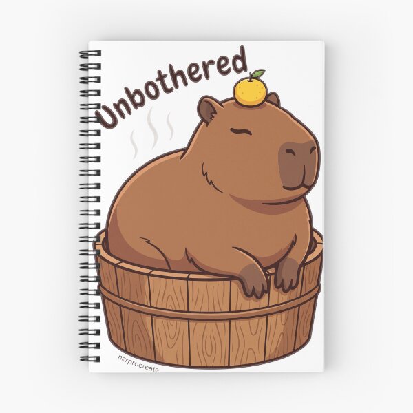 Item preview, Unbothered Capybara Orange Barrel designed and sold by NzrProcreate.