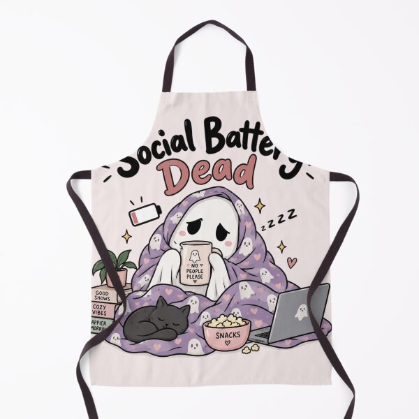 Item preview, Ghost Social Battery Dead – Funny Introvert Ghost Wrapped in Blanket Cozy Halloween Design designed and sold by Sanika arts .