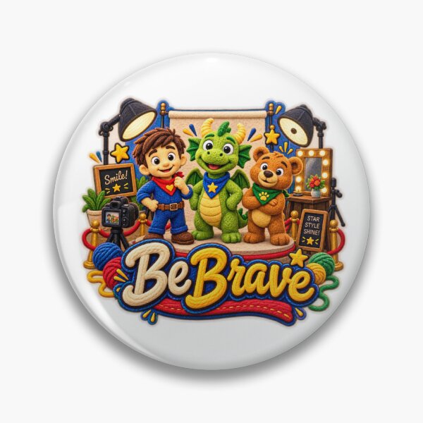 Item preview, Be Brave Wool Image with Arthur, Art, and Artie designed and sold by TheFatherOfArt.