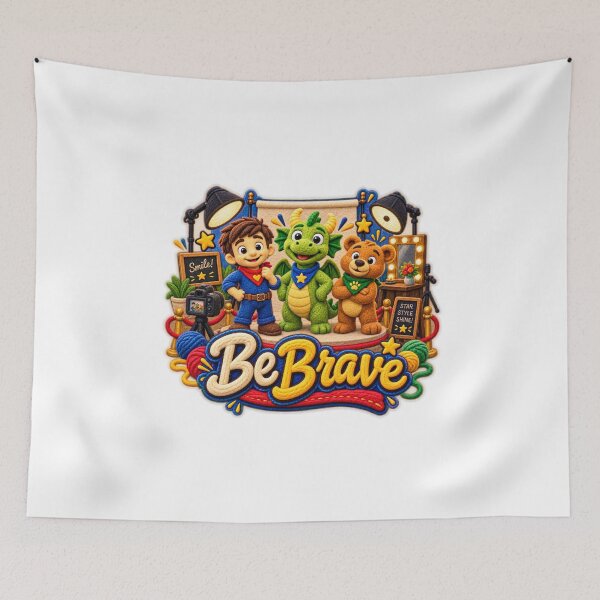 Item preview, Be Brave Wool Image with Arthur, Art, and Artie designed and sold by TheFatherOfArt.