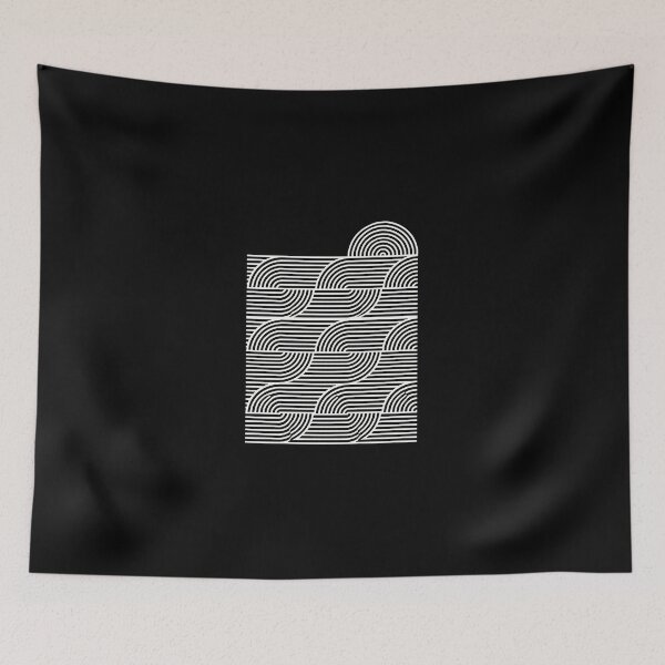 Item preview, Abstract Geometric Arcs Pattern Orange White designed and sold by bezaperina.