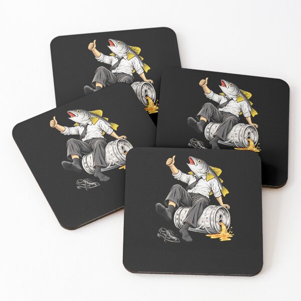 Item preview, Fish Head With a Beer Keg Spill designed and sold by elderberry.