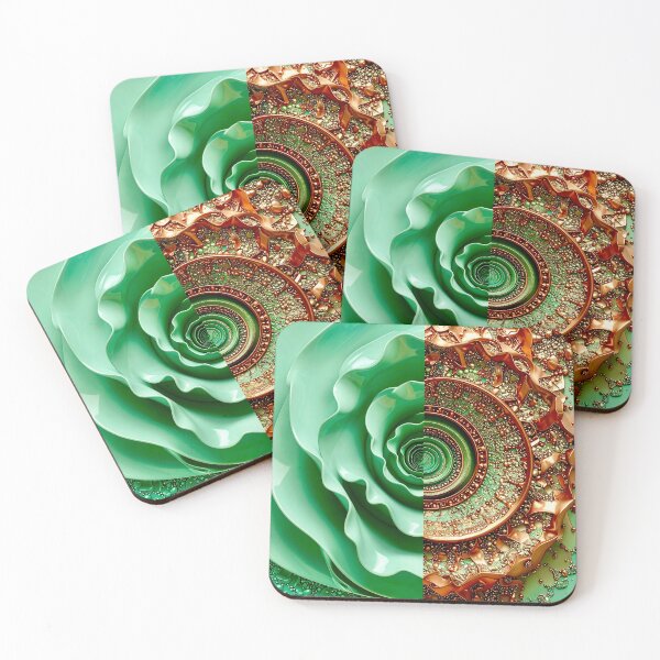 Item preview, Duality of Celadon Porcelain and Copper Filigree designed and sold by Vicky Brago-Mitchell®.