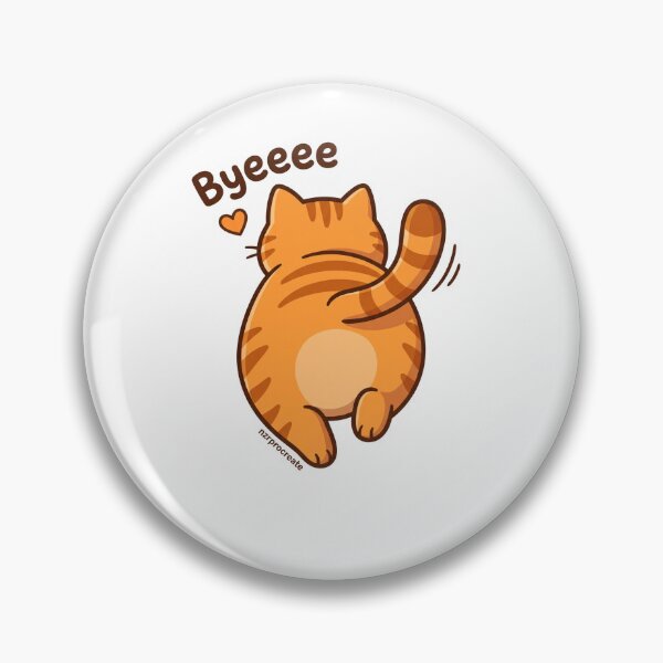 Item preview, Sleepy Orange Cat Saying Bye Cute designed and sold by NzrProcreate.