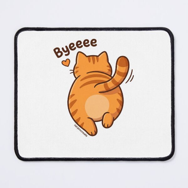 Item preview, Sleepy Orange Cat Saying Bye Cute designed and sold by NzrProcreate.