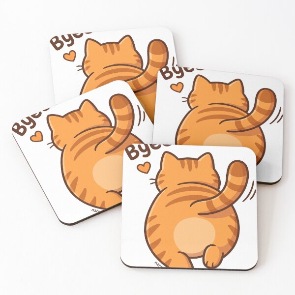 Item preview, Sleepy Orange Cat Saying Bye Cute designed and sold by NzrProcreate.