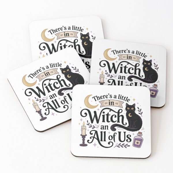 Item preview, There’s a Little Witch in All of Us – Crescent Moon Black Cat Gifts designed and sold by Zizo-DR44.