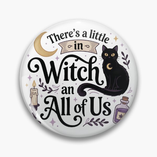 Item preview, There’s a Little Witch in All of Us – Crescent Moon Black Cat Gifts designed and sold by Zizo-DR44.