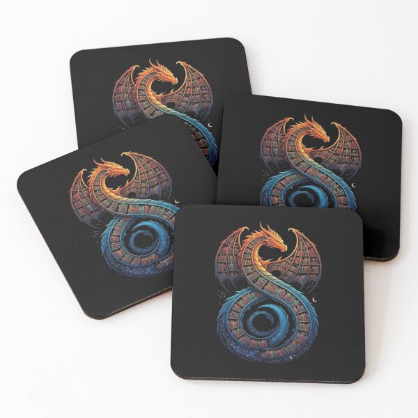 Item preview, Dragon Made of Books Fantasy Reader Library Design designed and sold by Ostericaimusa.