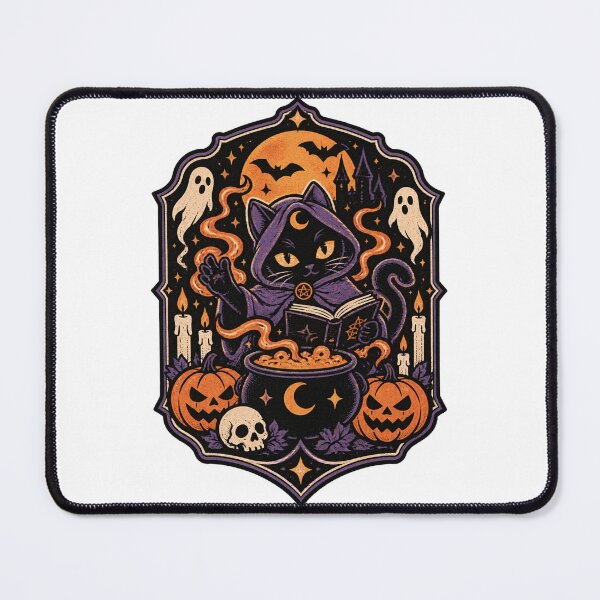 Item preview, Nekomancer Cat Magic Fantasy Illustration with Mystical Cat Sorcerer designed and sold by JessElle05.