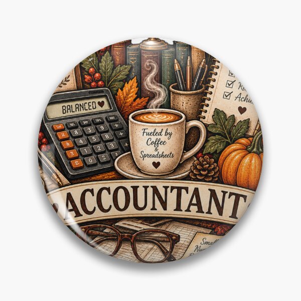 Item preview, Vintage Autumn Accountant Finance Sticker – Accounting and Bookkeeping Gift designed and sold by FestivityFinds.