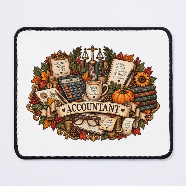 Item preview, Vintage Autumn Accountant Finance Sticker – Accounting and Bookkeeping Gift designed and sold by FestivityFinds.