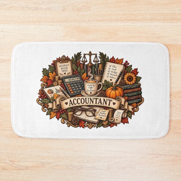 Item preview, Vintage Autumn Accountant Finance Sticker – Accounting and Bookkeeping Gift designed and sold by FestivityFinds.