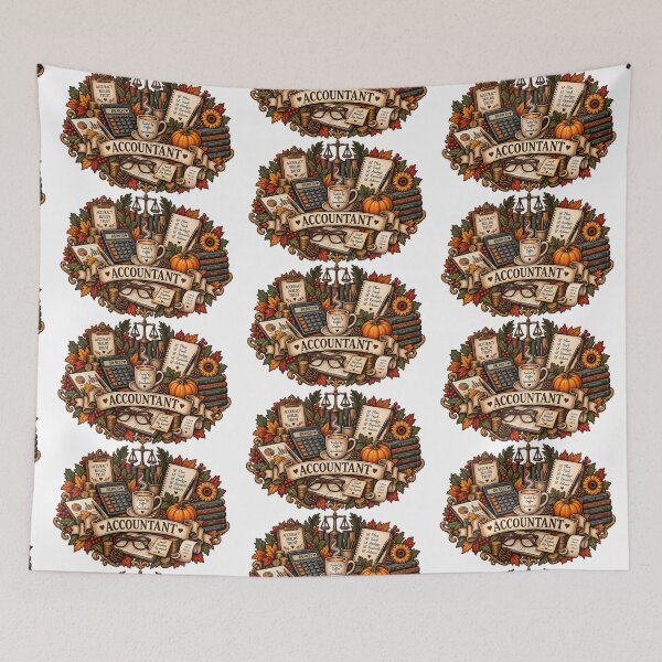 Item preview, Vintage Autumn Accountant Finance Sticker – Accounting and Bookkeeping Gift designed and sold by FestivityFinds.