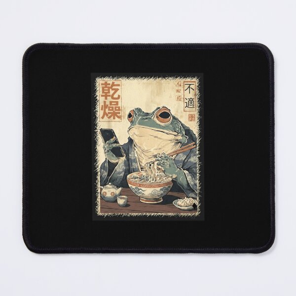 Item preview, Funny Japanese Frog Eating Ramen While Using a Smartphone designed and sold by MiALopezArt.