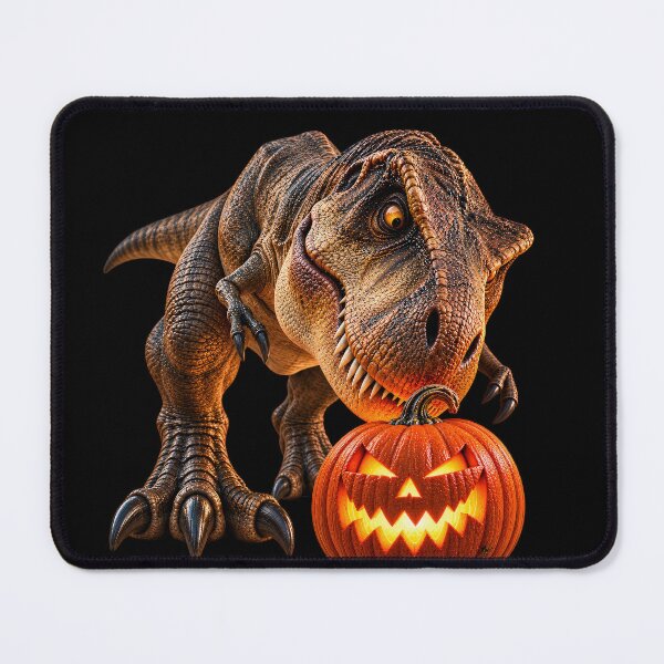 Item preview, T-Rex Finds a Jack-O’-Lantern  designed and sold by Ray's Photos & Art.