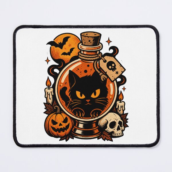 Item preview, Bottled Menace Evil Black Cat Illustration with Mysterious Vibe designed and sold by JessElle05.