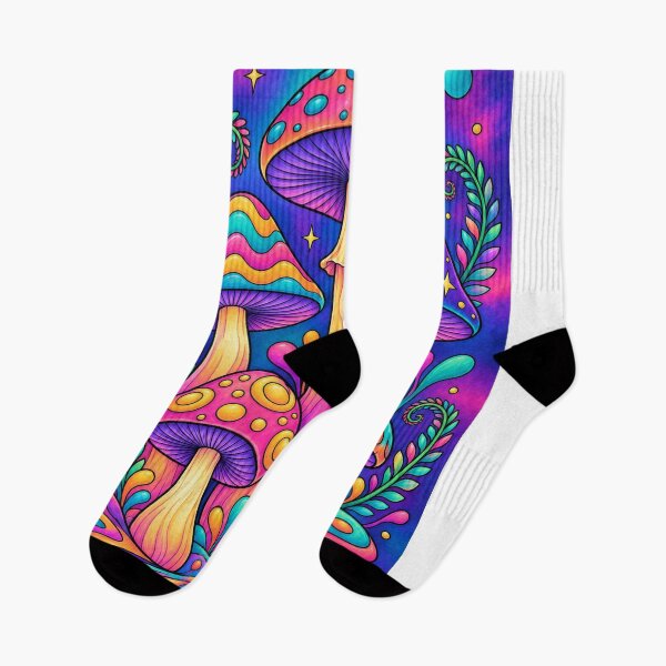 Item preview, Neon Mushroom Wonderland – Psychedelic Cosmic Forest designed and sold by Inked Legacy.
