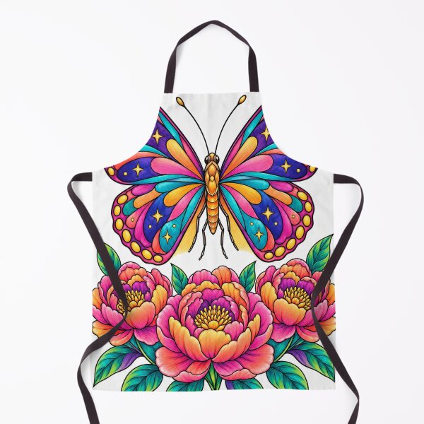 Item preview, Celestial Rainbow Butterfly and Peonies – Cosmic Floral Art designed and sold by Inked Legacy.
