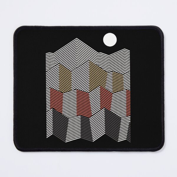 Item preview, Abstract Geometric Mountain Moon Op Art designed and sold by lamercarv.