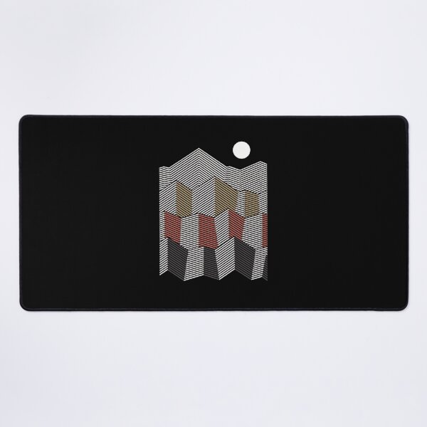 Item preview, Abstract Geometric Mountain Moon Op Art designed and sold by lamercarv.