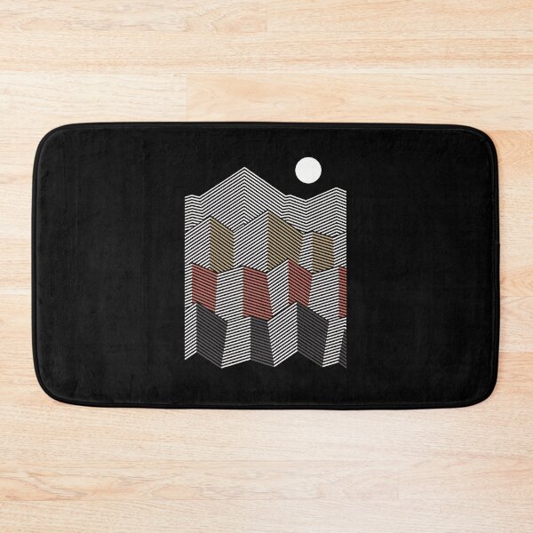 Item preview, Abstract Geometric Mountain Moon Op Art designed and sold by lamercarv.