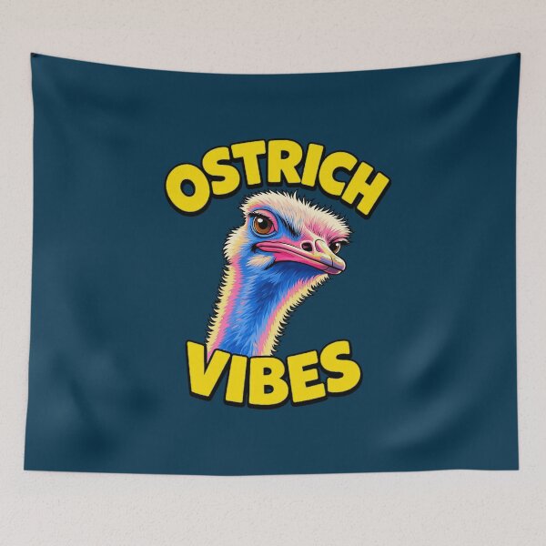 Item preview, Ostrich Vibes Colorful Bird Portrait designed and sold by ComingHomeStore.