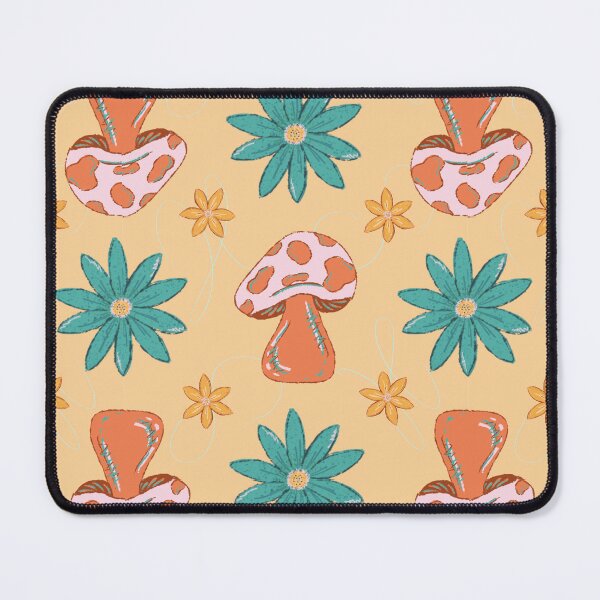 Item preview, Funky Floral Fungi Pattern - Yellow-Orange background designed and sold by Haley Scott.