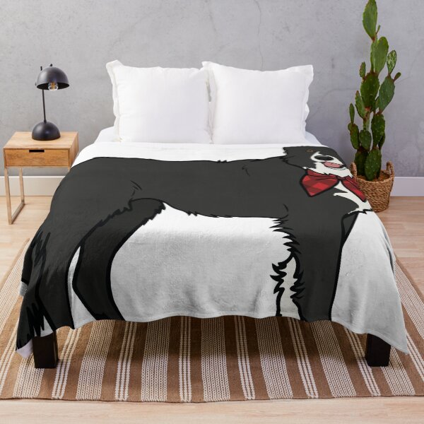 Item preview, Festive Border Collie with Red Plaid Bow designed and sold by Bluek9sDesign.