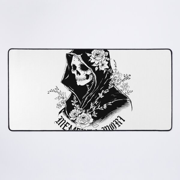 Item preview, Hooded Skeleton With Detailed Roses Line Art designed and sold by Tristayer.