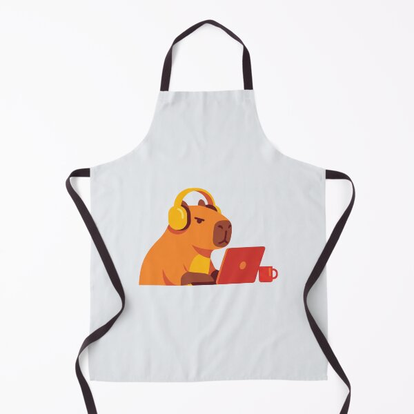 Item preview, Cute Capybara with Noise Canceling Headphones Remote Work Art designed and sold by pattman.