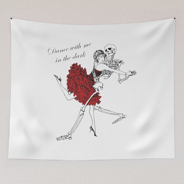 Item preview, Dancing Skeletons Vintage Style Red Skirt designed and sold by Tristayer.