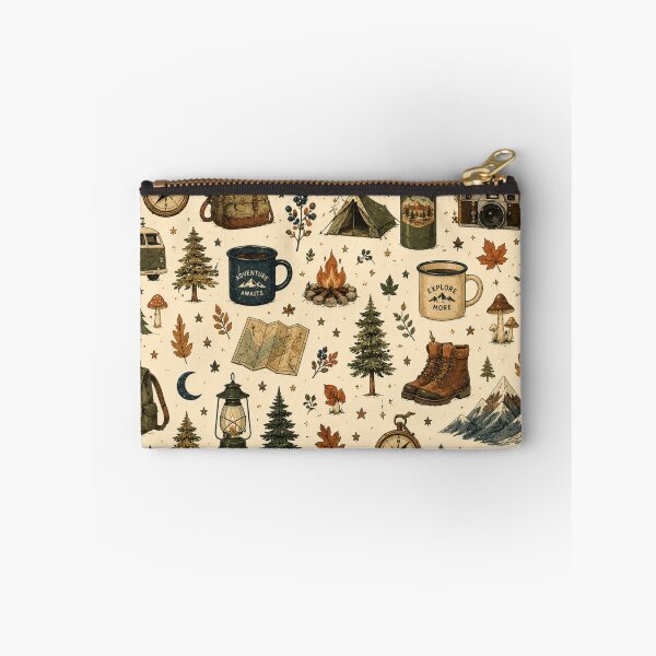 Item preview, Cozy Forest Camping and Adventure Aesthetic Pattern designed and sold by NinaVibeStudio.